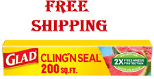 Glad Cling N Seal Plastic Food Wrap 200 Square Foot Roll Usa Free Shiping