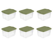 70-qt Stackable Plastic Organizer Tote Box Storage Box Containers Bin Set Of 6
