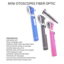 Fiber Optic Mini Otoscope Colored Pocket Size Ear Scope Ent Diagnostic Reusable