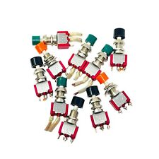 10 Pcs Ck 8168 Spdt Push Button Switches In Assorted Colors Made In Usa