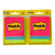 Post-it Notes 3 X 3 Lined Sticky Notes 6 Pads 50 Sheetspad Pink Blue Green