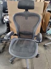 Herman Miller Aeron Mesh Desk Chair Medium Size B Fully Adjust Lumbar Headrest