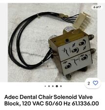 Adec Dental Chair Solenoid Valve Block 120 Vac 5060 Hz 61.1336.00