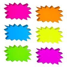 60 Pack Starburst Sale Signs Fluorescent Neon For Retail Garage Pricing Sign