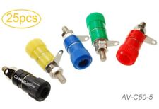 25pcs 5-color 4mm Banana Binding Post Speaker Terminals Av-c50-5