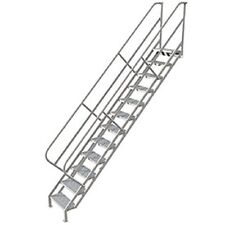 New 12 Step Industrial Access Stairway Ladder Perforated