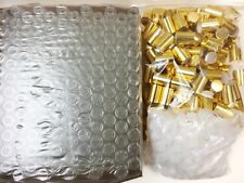 10ml Plain 13 Oz Clear Glass Roll On Bottles With Aluminum Gold Cap Roller