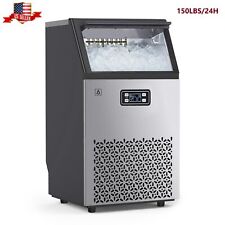 Commercial Ice Maker Stainless Under Counter Ice Cube Machine 150lbs24h
