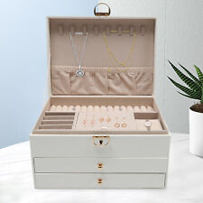 3 Tier Watch Box Jewelry Organizer Case Holder Bracelet Display Case With Drawer
