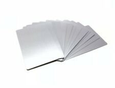100 Silver Anodized Aluminum Business Card Blanks Laser Engraving Metal Sheet