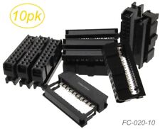 10-pack 20-pin 2x10 Female Idc 2.54mm Pitch Connectors For Flat Ribbon Cable