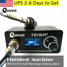 Quicko T12-942 Oled Digital Soldering Station Handle Iron Tips Welding Kit