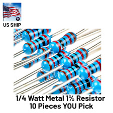 10 Pieces 14 Watt 1 Metal Film Resistor You Choose Value Us Shipping