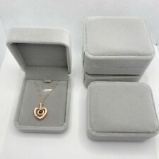 Velvet Necklace Pendant Gift Box Case Jewelry Display Gray High Quality
