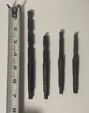 Lot Of 4 Hss Twist Drill Bit Morse Taper Cle-forge Usa Made Assorted Sizes