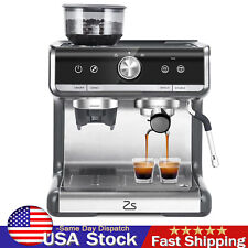 20 Bar Automatic Espresso Machine Coffee Maker Latte W Grinder Milk Frother New