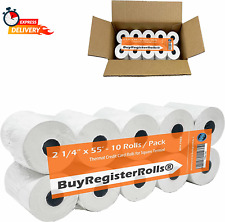Receipt Paper Roll For Square Terminal Credit Card Machine 2 14 X 55 10 Rolls