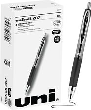 Uniball Signo 207 Gel Pen 12 Pack 1.0mm Bold Black Pens Gel Ink Pens Office