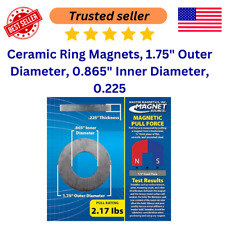 2 Pack Ceramic Ring Magnets Ferrite Strong Magnetic Material Free Fast Shipping