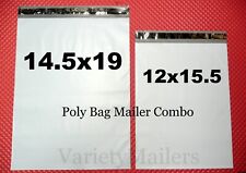 12 Poly Bag Mailer Combo 14.5x19 12x15.5 Large Shipping Envelope Bags