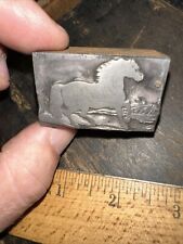 Print Block Spirited Horse Fence In Background Lead Face
