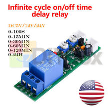 5v 12v 24v Dc Infinite Cycle Delay Timer Relay Turn On-off Switch Loop Module Us