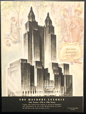 Waldorf Astoria Hotel Park Avenue Manhattan Art Deco Print 12 X 9