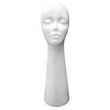 Styrofoam Mannequin Head Long Neck White Foam Wig Head Display 1 Pc