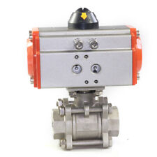 12 3-piece Single-acting Pneumatic Air Actuated Ball Valve Stainless Steel Us