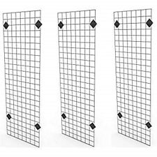 Only Hangers 2 X 6 Black Wire Grid Panel Wall Display Set Of 3