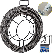 New Drain Cleaning Cable 75 Feet X 12 Inch Solid Core Cable Sewer Cable Dr