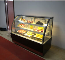 220v Countertop Refrigerated Cake Showcase Commercial Diamond Glass Display Case