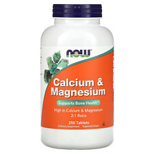 Now Foods Calcium Magnesium 250 Tablets Gmp Quality Assured Kosher Vegan
