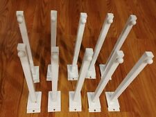 12 In Straight Arm Slatwall White Bracket W Ball End Store Display Pack 10