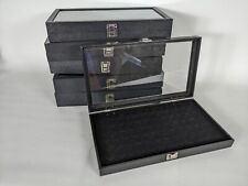 Glass Top Ring Display And Storage Box- Holds 72
