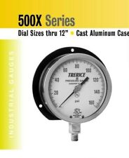 Industrial Pressure Gauge 6 Dial Trerice 0-160 Psi Lower Connection 14 Npt