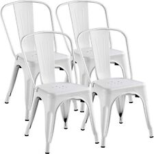 Metal Dining Chairs Set Of 4 Patio Chairs Restaurant Chair 18 Inch Seat Height