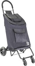 Trolley With Bag 4 Wheeled Grocery Shopping Push Folding Utility Hand Truck