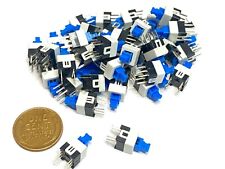 30 Pieces - 6 Pin Latching 7x7mm Mini Tactile Push Button Switch On-off Dip C14