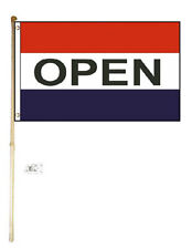 5 Wood Flag Pole Kit Wall Mount Bracket 3x5 Open Horizontal Rwb Polyester Flag