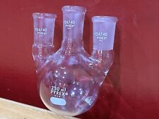 Pyrex 250ml Glass 3-neck Vertical Round Bottom Heavy Wall Distill Flask 2440