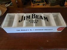 New Metal Jim Beam Bourbon Whiskey Condiment Garnish Tray Caddy Bar Man Cave