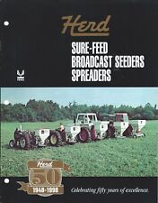 Farm Equipment Brochure - Herd - Broadcast Seeder Spreader -1998 F6368