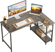 Small L Shaped Desk With Storage Shelves 47 Inch Corner Computer Desk Writing St