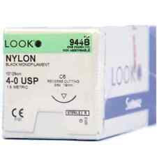 Look Nylon C64-0 Usp10 Non Absorbable Sutures 944b 12bx By Surgical Fresh