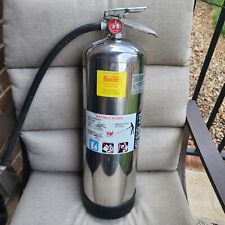 Vtg 1980 Stainless Amerex 240 Fire Extinguisher 2a Water 2.5 Gallon Full