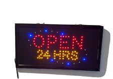 Ultra Bright Led Neon Light Open 24 Sign Business Hours Animated Motion Light