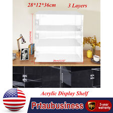 Acrylic Display Case Clear For 3tier Dustproof Toy Showcase Holder Display Shelf