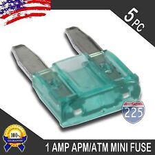 5 Pack 1a Mini Blade Style Fuses Apmatm 12 32v Short Circuit Protection Fuse Us