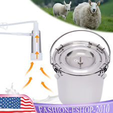 5l Dual Head Sheep Goat Cow Milking Machine Vacuum Impulse 304 Steel Pump Milker